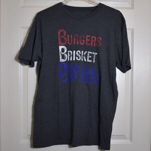 Burgers Brisket Lot of Beer Graphic T-Shirt Men's Size XL BBQ Funny Tee NWT NEW